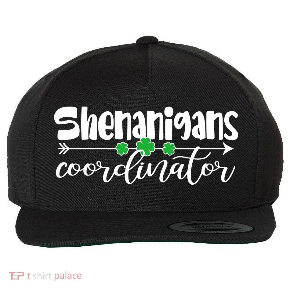 Funny Cute St Patricks Day Shenanigans Coordinator Wool Snapback Cap