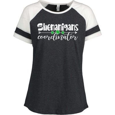 Funny Cute St Patricks Day Shenanigans Coordinator Enza Ladies Jersey Colorblock Tee