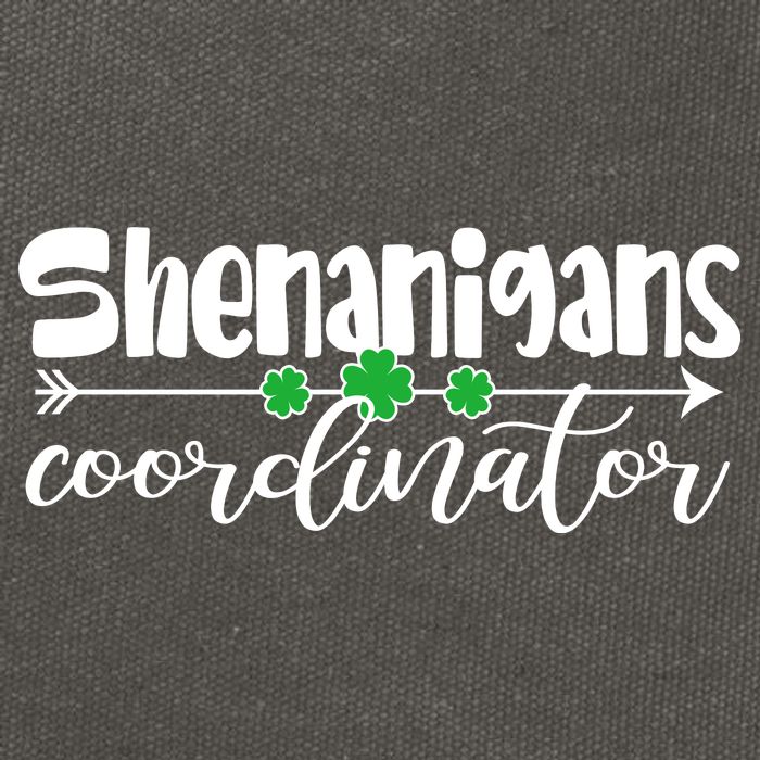 Funny Cute St Patricks Day Shenanigans Coordinator Cotton Canvas Backpack