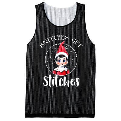 Funny Christmas Snitches Get Stitches Mesh Reversible Basketball Jersey Tank