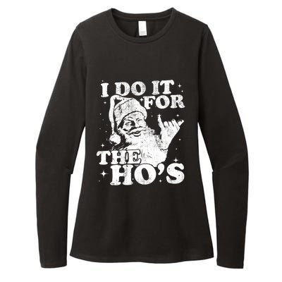 Funny Christmas Santa Shaka, I Do It For The Hos, Vintage Womens CVC Long Sleeve Shirt