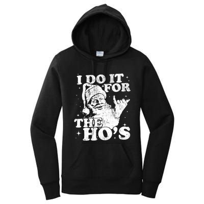 Funny Christmas Santa Shaka, I Do It For The Hos, Vintage Women's Pullover Hoodie