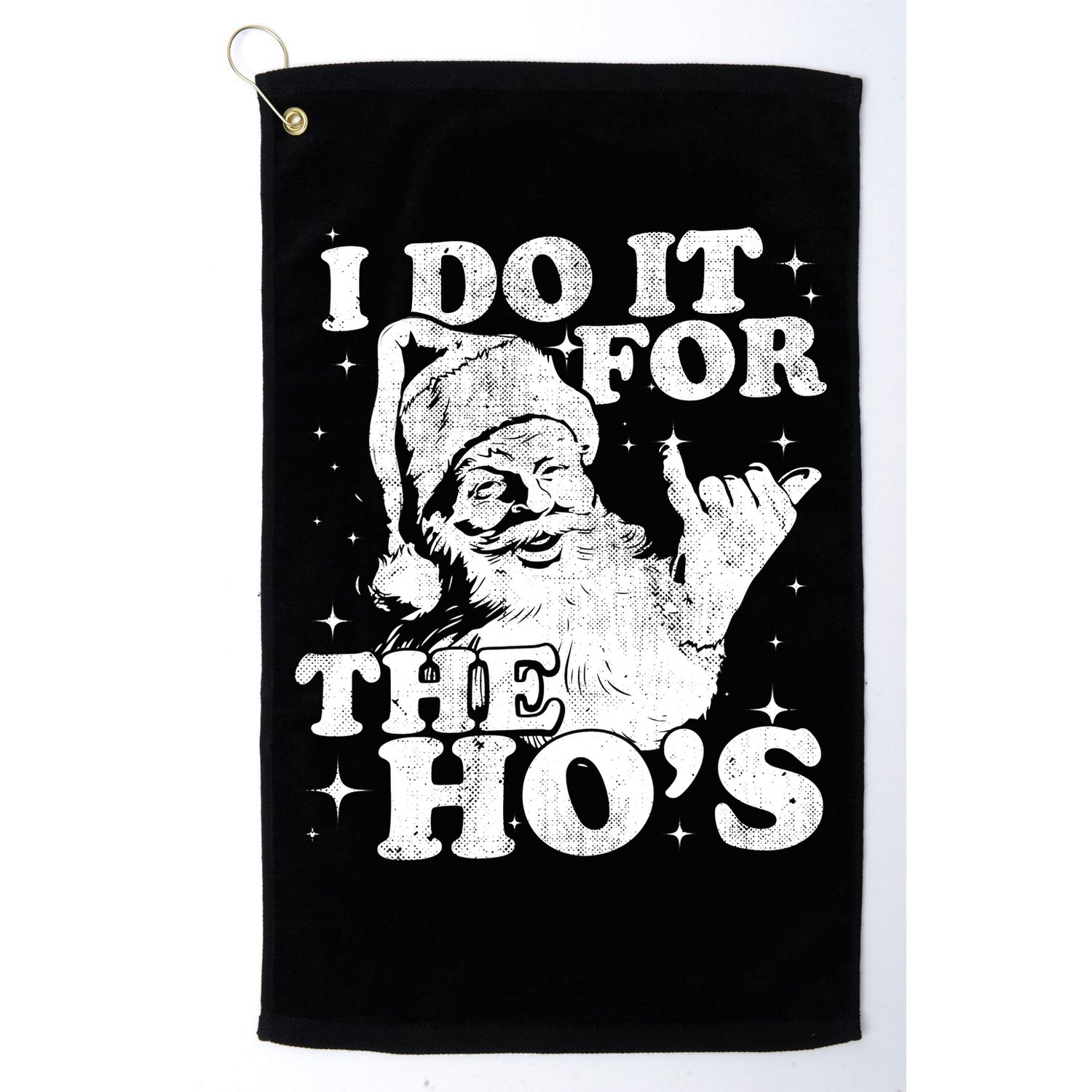 Funny Christmas Santa Shaka, I Do It For The Hos, Vintage Golf Towel