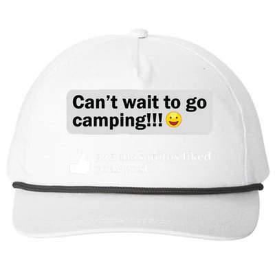 Funny Camping Saying Humor Outdoorsy Joke Camp Gear Gift Snapback Five-Panel Rope Hat