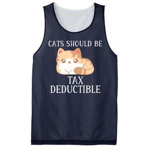 Funny Cats Should Be Tax Deductible, Cute Cat Lovers Mesh Reversible Basketball Jersey Tank