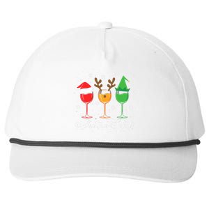 Funny Christmas Spirits Glasses Of Wine Xmas Holidays Party Snapback Five-Panel Rope Hat