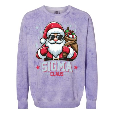 Funny Christmas Sigma Claus Cool Santa Rizz Rizzler Meme Colorblast Crewneck Sweatshirt