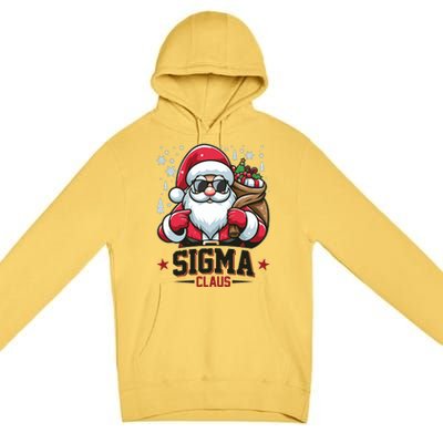 Funny Christmas Sigma Claus Cool Santa Rizz Rizzler Meme Premium Pullover Hoodie