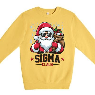 Funny Christmas Sigma Claus Cool Santa Rizz Rizzler Meme Premium Crewneck Sweatshirt