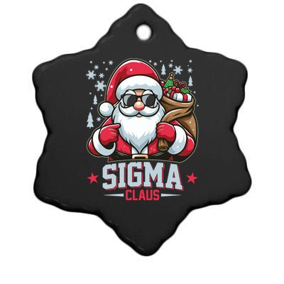 Funny Christmas Sigma Claus Cool Santa Rizz Rizzler Meme Ceramic Star Ornament