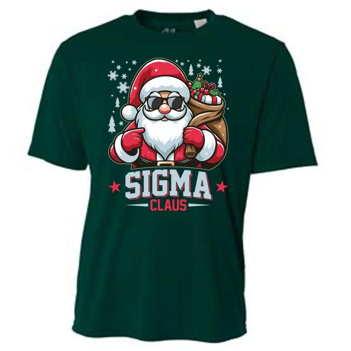 Funny Christmas Sigma Claus Cool Santa Rizz Rizzler Meme Cooling Performance Crew T-Shirt