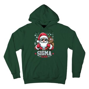 Funny Christmas Sigma Claus Cool Santa Rizz Rizzler Meme Hoodie