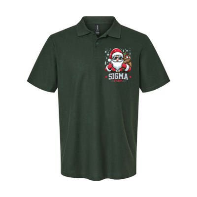 Funny Christmas Sigma Claus Cool Santa Rizz Rizzler Meme Softstyle Adult Sport Polo