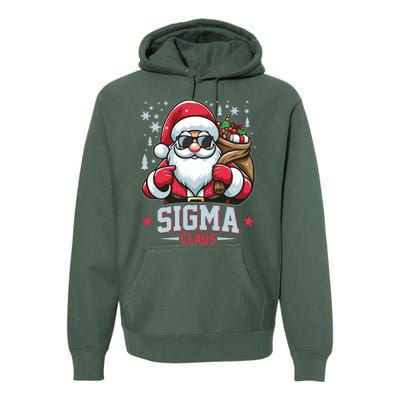 Funny Christmas Sigma Claus Cool Santa Rizz Rizzler Meme Premium Hoodie