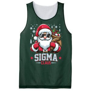 Funny Christmas Sigma Claus Cool Santa Rizz Rizzler Meme Mesh Reversible Basketball Jersey Tank