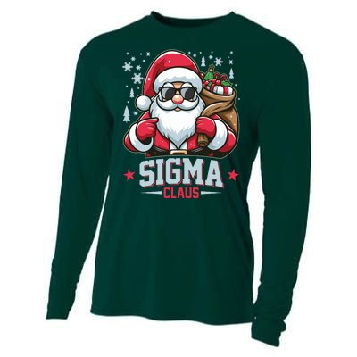 Funny Christmas Sigma Claus Cool Santa Rizz Rizzler Meme Cooling Performance Long Sleeve Crew