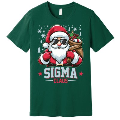 Funny Christmas Sigma Claus Cool Santa Rizz Rizzler Meme Premium T-Shirt