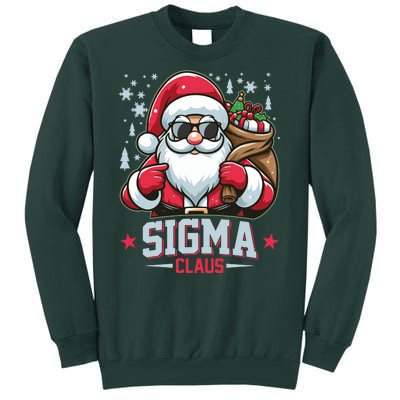 Funny Christmas Sigma Claus Cool Santa Rizz Rizzler Meme Tall Sweatshirt