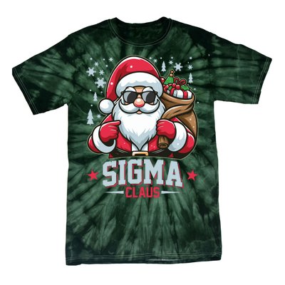 Funny Christmas Sigma Claus Cool Santa Rizz Rizzler Meme Tie-Dye T-Shirt