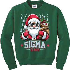 Funny Christmas Sigma Claus Cool Santa Rizz Rizzler Meme Kids Sweatshirt