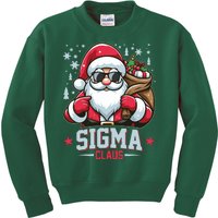 Funny Christmas Sigma Claus Cool Santa Rizz Rizzler Meme Kids Sweatshirt