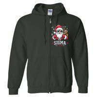 Funny Christmas Sigma Claus Cool Santa Rizz Rizzler Meme Full Zip Hoodie