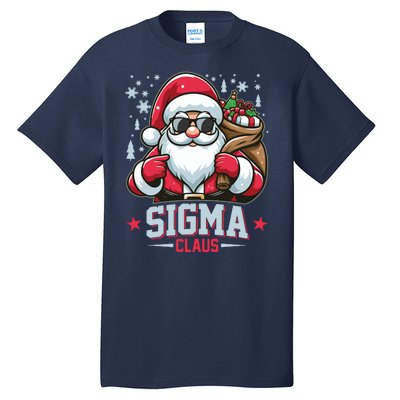 Funny Christmas Sigma Claus Cool Santa Rizz Rizzler Meme Tall T-Shirt