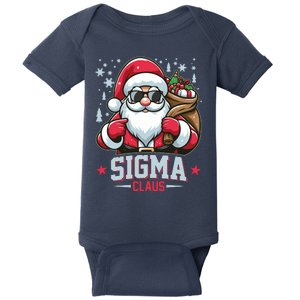 Funny Christmas Sigma Claus Cool Santa Rizz Rizzler Meme Baby Bodysuit