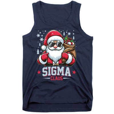 Funny Christmas Sigma Claus Cool Santa Rizz Rizzler Meme Tank Top