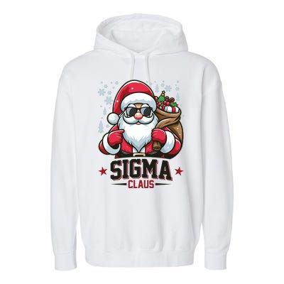 Funny Christmas Sigma Claus Cool Santa Rizz Rizzler Meme Garment-Dyed Fleece Hoodie