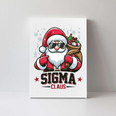 Funny Christmas Sigma Claus Cool Santa Rizz Rizzler Meme Canvas