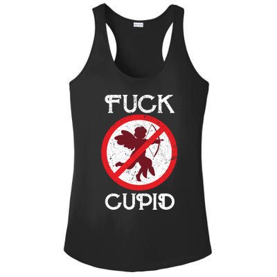 Fuck Cupid Singles Awareness Day Gift Ladies PosiCharge Competitor Racerback Tank