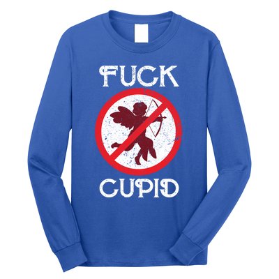 Fuck Cupid Singles Awareness Day Gift Long Sleeve Shirt