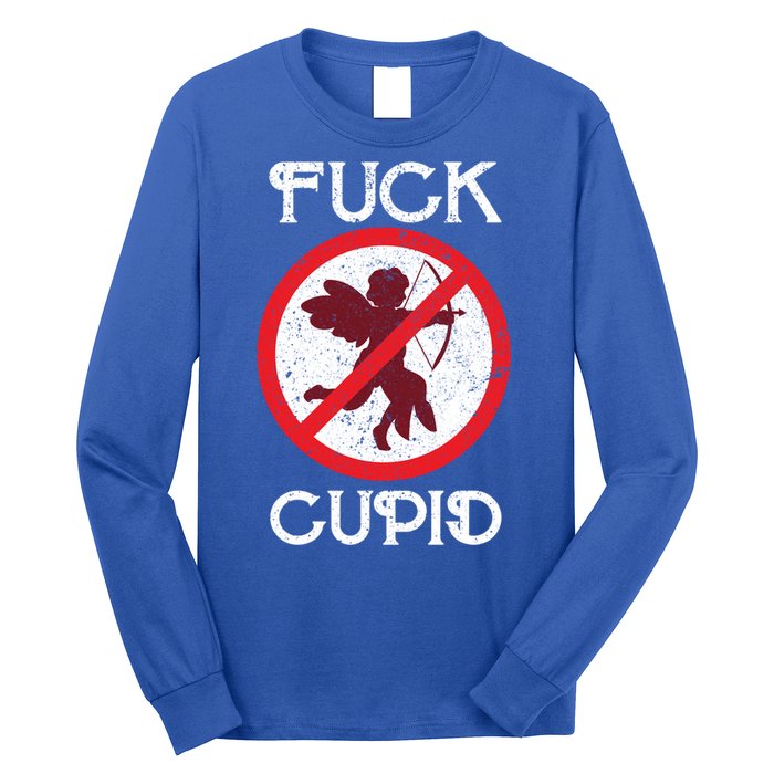 Fuck Cupid Singles Awareness Day Gift Long Sleeve Shirt