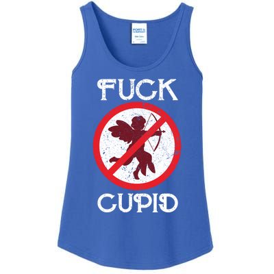 Fuck Cupid Singles Awareness Day Gift Ladies Essential Tank