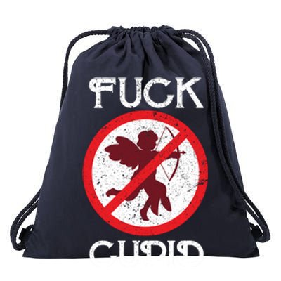 Fuck Cupid Singles Awareness Day Gift Drawstring Bag