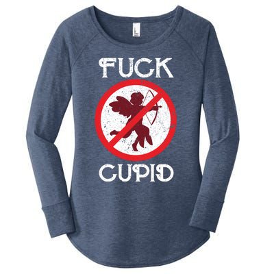 Fuck Cupid Singles Awareness Day Gift Women's Perfect Tri Tunic Long Sleeve Shirt