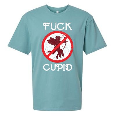 Fuck Cupid Singles Awareness Day Gift Sueded Cloud Jersey T-Shirt