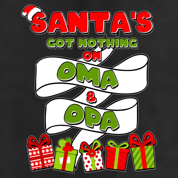 Funny Christmas Santas Got Nothing On Oma And Opa 7 Panel Mesh Trucker Snapback Hat