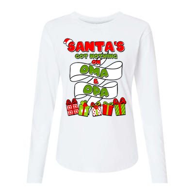 Funny Christmas Santas Got Nothing On Oma And Opa Womens Cotton Relaxed Long Sleeve T-Shirt