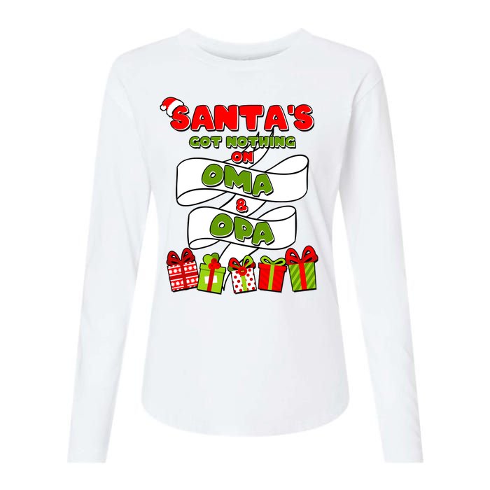 Funny Christmas Santas Got Nothing On Oma And Opa Womens Cotton Relaxed Long Sleeve T-Shirt