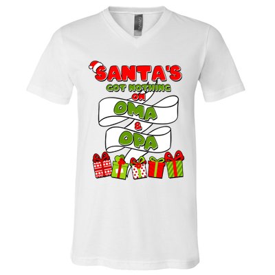 Funny Christmas Santas Got Nothing On Oma And Opa V-Neck T-Shirt
