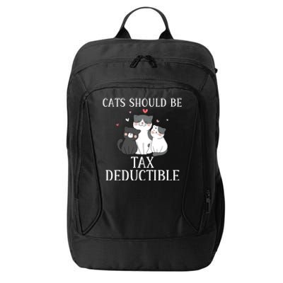 Funny Cats Should Be Tax Deductible Cute Cat Lovers City Backpack