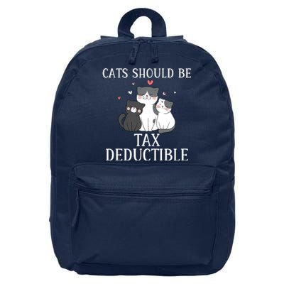 Funny Cats Should Be Tax Deductible Cute Cat Lovers 16 in Basic Backpack