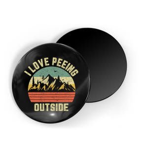 Funny Camping Shirts Hiking Outdoors I Love Peeing Outside Magnet