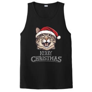 Funny Cat Santa Cool Christmas Cat Lover PosiCharge Competitor Tank