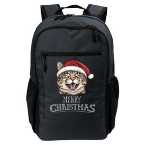 Funny Cat Santa Cool Christmas Cat Lover Daily Commute Backpack