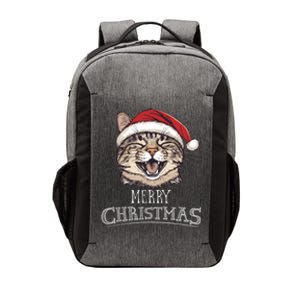 Funny Cat Santa Cool Christmas Cat Lover Vector Backpack