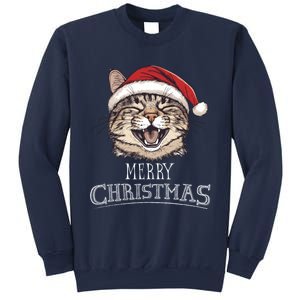 Funny Cat Santa Cool Christmas Cat Lover Sweatshirt