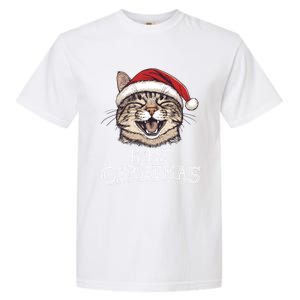 Funny Cat Santa Cool Christmas Cat Lover Garment-Dyed Heavyweight T-Shirt